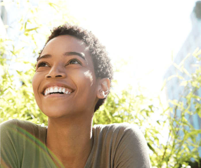 girl with open smile