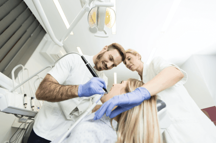 patient undergoing dental procedure