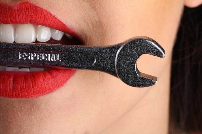 biting a wrench