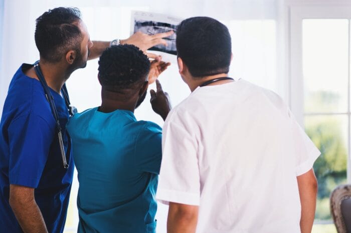 dentists looking at record