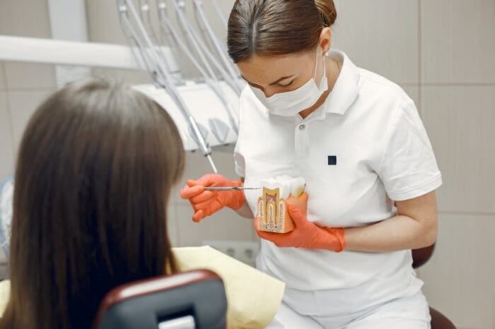 dentist explaining