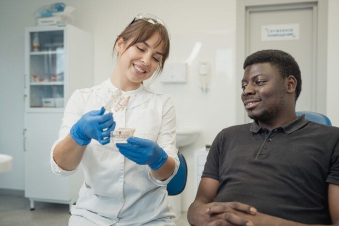 man at dentist